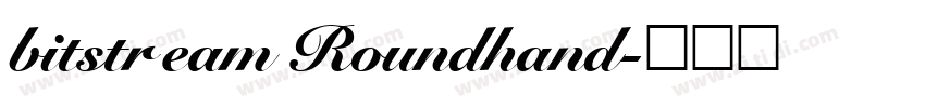 bitstream Roundhand字体转换